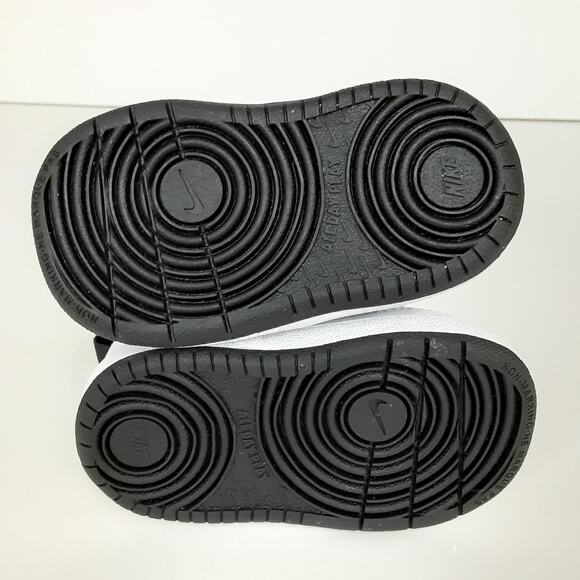 Nike Court Borough Low Top 2 Toddler 3 Sneakers White Black Basketball Running - Picture 6 of 7